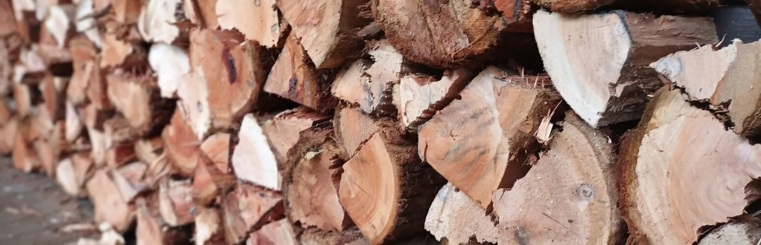 A neat stack of split firewood
